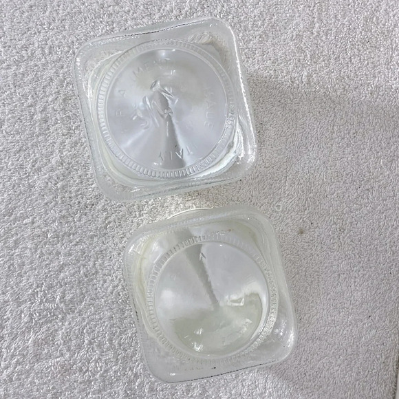 Vintage Glass Canister  Set With Borgonovo Italy Plastic Lids - Picture 7 of 11